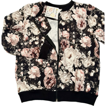 Bluza bawełniana dla dziewczynki KWIATY -PEONIE -Bambarillo
